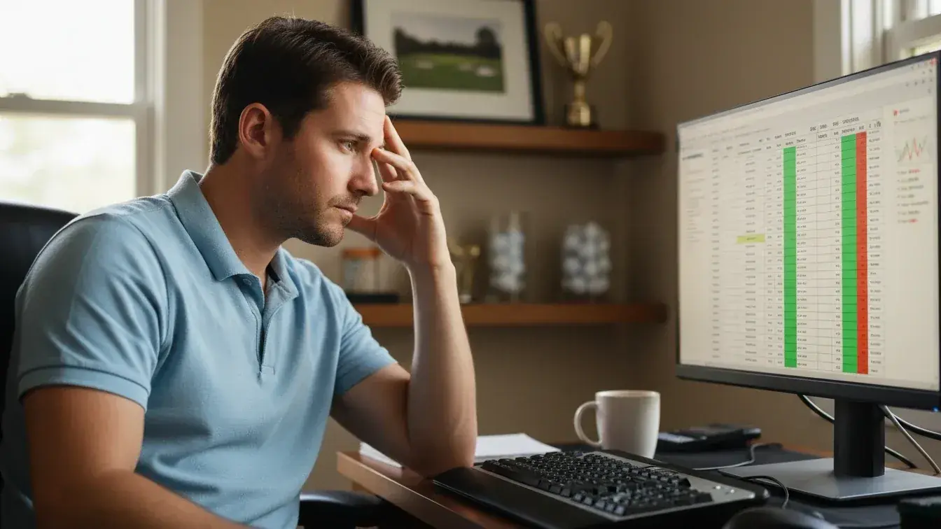 Frustrated bettor learning from betting mistakes on computer
